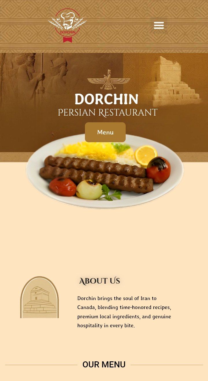 طراحی وبسایت رستورانی و منوی دیجیتال